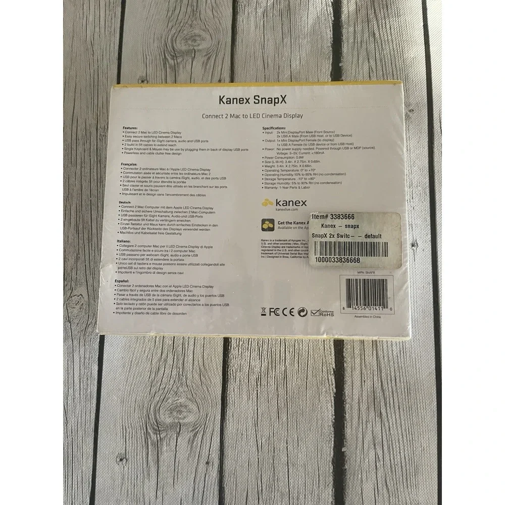 Kanex SnapX 2-Port AV Switch For Apple LED Cinema 27
